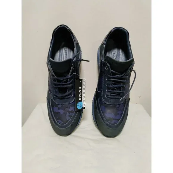 NWOB Sarar Camouflage Running Sneaker Shoes Lace Up Navy Mens Size 8.5 - Picture 9 of 11